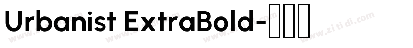 Urbanist ExtraBold字体转换